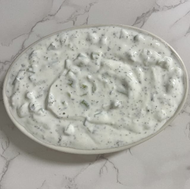 Yogurt with Cucumber Salad.