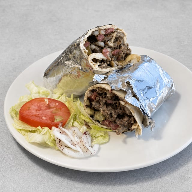 Lamb-Beef Shawerma Wrap.