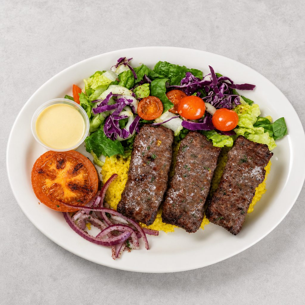 Kufta Kabob Plate.