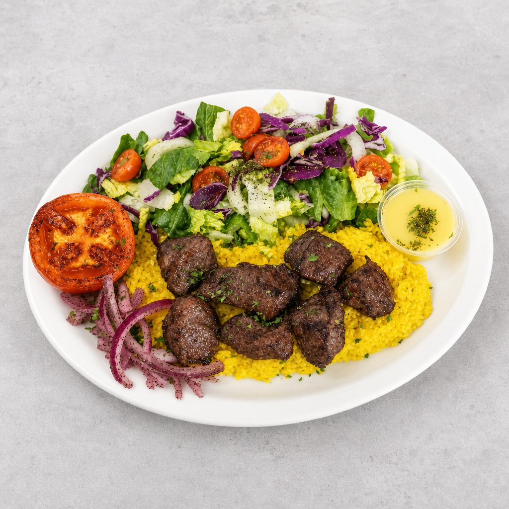 Beef Kebob Plate.