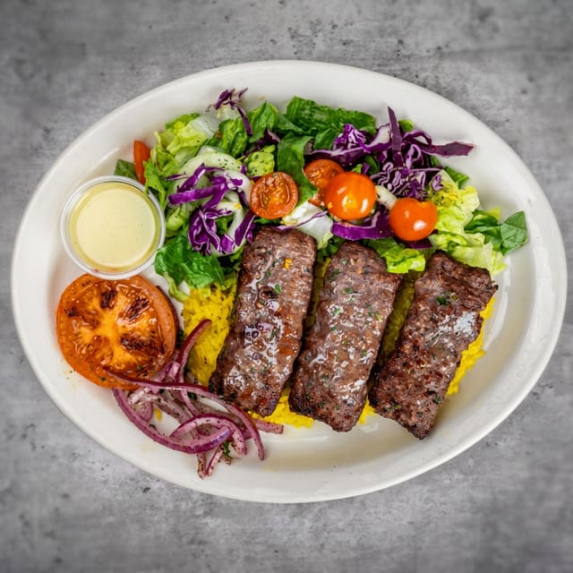Kufta Kabob Plate.