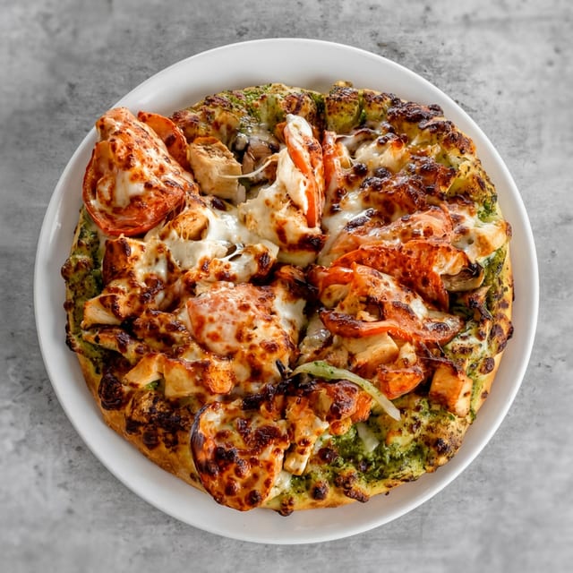 28. Pesto Chicken Pizza (14" Large).